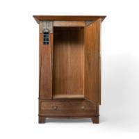 Maple & Co., An English Arts & Crafts Oak Wardrobe with Decorative Copper Details - Thumbnail 13