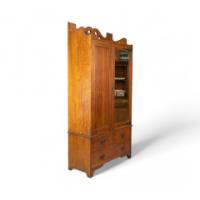 Liberty & Co., attributed. Arts & Crafts Oak Double Wardrobe with Stylized Cut-Outs - Thumbnail 2