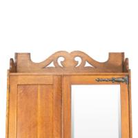 Liberty & Co., attributed. Arts & Crafts Oak Double Wardrobe with Stylized Cut-Outs - Thumbnail 9