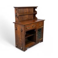 A Good Quality Arts & Crafts Small Oak Sideboard/dresser - Thumbnail 2