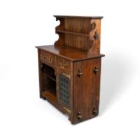 A Good Quality Arts & Crafts Small Oak Sideboard/dresser - Thumbnail 3