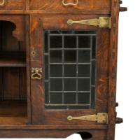 A Good Quality Arts & Crafts Small Oak Sideboard/dresser - Thumbnail 13