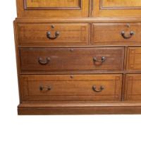 Morris & Co., attributed. An Arts & Crafts Oak Treble Linen Press, Metalwork by Rathbone - Thumbnail 13