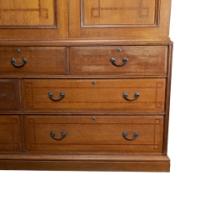 Morris & Co., attributed. An Arts & Crafts Oak Treble Linen Press, Metalwork by Rathbone - Thumbnail 11