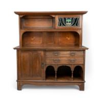 G. M. Ellwood, attributed. Arts & Crafts Glasgow-Style Oak Sideboard Made by Bath Cabinet Makers