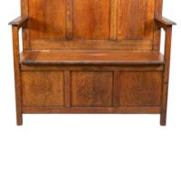 A Simple Arts & Crafts Oak Hall Seat - Thumbnail 8