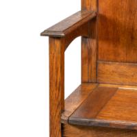 A Simple Arts & Crafts Oak Hall Seat - Thumbnail 9