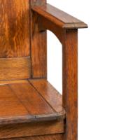 A Simple Arts & Crafts Oak Hall Seat - Thumbnail 10