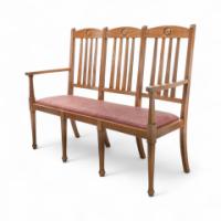 Shapland & Petter, Set of Ten Arts & Crafts Oak Dining Chairs with Matching Settee - Thumbnail 6