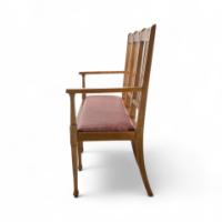 Shapland & Petter, Set of Ten Arts & Crafts Oak Dining Chairs with Matching Settee - Thumbnail 7