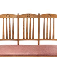 Shapland & Petter, Set of Ten Arts & Crafts Oak Dining Chairs with Matching Settee - Thumbnail 10