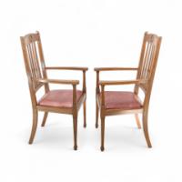 Shapland & Petter, Set of Ten Arts & Crafts Oak Dining Chairs with Matching Settee - Thumbnail 12