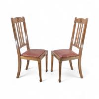 Shapland & Petter, Set of Ten Arts & Crafts Oak Dining Chairs with Matching Settee - Thumbnail 15