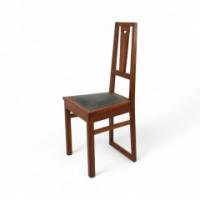 E. A. Taylor. A Set of Five Arts & Crafts Oak Side Chairs with Heart Cut-outs - Thumbnail 8