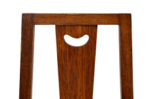E. A. Taylor. A Set of Five Arts & Crafts Oak Side Chairs with Heart Cut-outs - Thumbnail 11