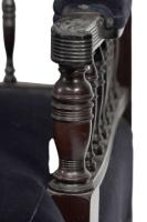 Collinson & Lock. An Anglo-Japanese Mahogany Settee with Carved & Scrolled Arms - Thumbnail 14