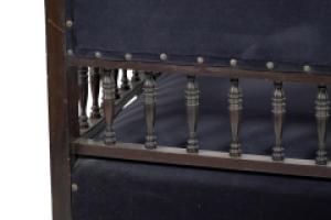 Collinson & Lock. An Anglo-Japanese Mahogany Settee with Carved & Scrolled Arms - Thumbnail 18