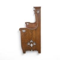 Liberty & Co., An Arts & Crafts Oak Settle with Mashrabiya Turnings to the Back - Thumbnail 5