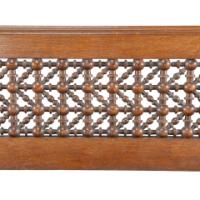 Liberty & Co., An Arts & Crafts Oak Settle with Mashrabiya Turnings to the Back - Thumbnail 9