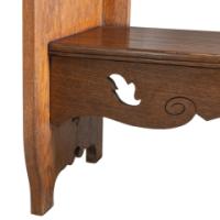 Liberty & Co., An Arts & Crafts Oak Settle with Mashrabiya Turnings to the Back - Thumbnail 15