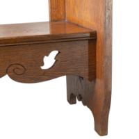 Liberty & Co., An Arts & Crafts Oak Settle with Mashrabiya Turnings to the Back - Thumbnail 18