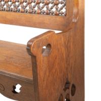 Liberty & Co., An Arts & Crafts Oak Settle with Mashrabiya Turnings to the Back - Thumbnail 19