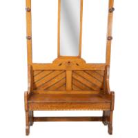 Dr. C. Dresser Style Of, Aesthetic Movement Oak Hallstand with Floral Decoration - Thumbnail 6