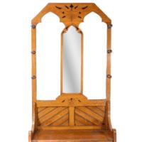 Dr. C. Dresser Style Of, Aesthetic Movement Oak Hallstand with Floral Decoration - Thumbnail 7