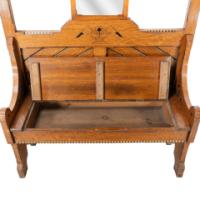 Dr. C. Dresser Style Of, Aesthetic Movement Oak Hallstand with Floral Decoration - Thumbnail 13