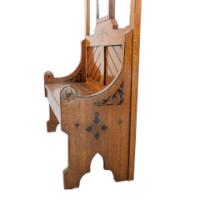 Dr. C. Dresser Style Of, Aesthetic Movement Oak Hallstand with Floral Decoration - Thumbnail 14