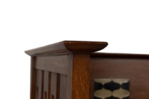 George Montague Ellwood Arts & Crafts Oak Sideboard & 8 Matching Dining Chairs - Thumbnail 14