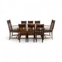 George Montague Ellwood Arts & Crafts Oak Sideboard & 8 Matching Dining Chairs - Thumbnail 16