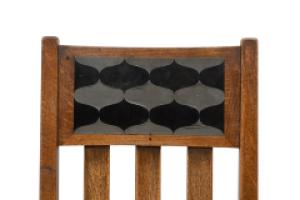 George Montague Ellwood Arts & Crafts Oak Sideboard & 8 Matching Dining Chairs - Thumbnail 20