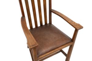 George Montague Ellwood Arts & Crafts Oak Sideboard & 8 Matching Dining Chairs - Thumbnail 36