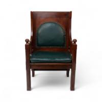 Liberty & Co. – Arts and Crafts Oak Armchair with Leather Cushion - Thumbnail 2