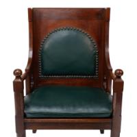 Liberty & Co. – Arts and Crafts Oak Armchair with Leather Cushion - Thumbnail 6