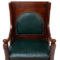 Liberty & Co. – Arts and Crafts Oak Armchair with Leather Cushion - Thumbnail 7