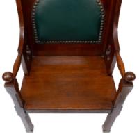 Liberty & Co. – Arts and Crafts Oak Armchair with Leather Cushion - Thumbnail 8
