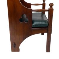 Liberty & Co. – Arts and Crafts Oak Armchair with Leather Cushion - Thumbnail 10