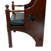Liberty & Co. – Arts and Crafts Oak Armchair with Leather Cushion - Thumbnail 14