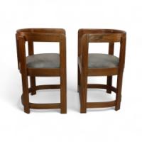 A Pair of Scottish School Armchairs of Barrell Form - Thumbnail 4