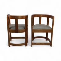 A Pair of Scottish School Armchairs of Barrell Form - Thumbnail 6