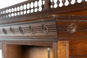 H. W. Batley, attributed. For Gregory & Co., An English Walnut Aesthetic Movement Sideboard - Thumbnail 8