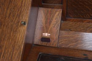 G. M. Ellwood for J. S. Henry. An Arts & Crafts Oak Writing Desk - Thumbnail 13