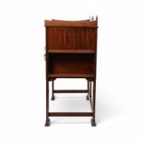 Shapland & Petter, Arts & Crafts Mahogany Desk with a Pierced Heart to the Top - Thumbnail 4