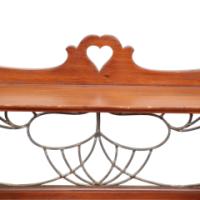 Shapland & Petter, Arts & Crafts Mahogany Desk with a Pierced Heart to the Top - Thumbnail 9