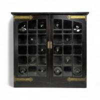 Glasgow School Green Stained Cypress Wood, Glazed Bookcase Mackintosh attributed