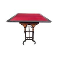 Gillow and Co., attributed – Aesthetic Movement Ebonised Fold-Over Floral Inlaid Card Table - Thumbnail 8