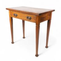 Arts and Crafts – Oak Single Drawer Card or Games Table (c.1900)