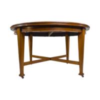 Jas Shoolbred (labelled). An Arts & Crafts Round Oak Dining Table - Thumbnail 2